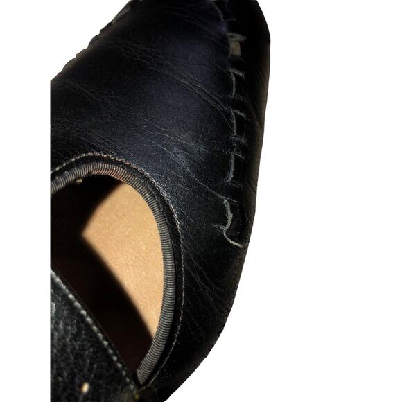 BTG WOMENS PENALJO BONE LEATHER BLACK HEELS MADE‎ IN USA Size 7-7.5 - Picture 11 of 12